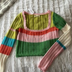 pacsun colorful knit sweater